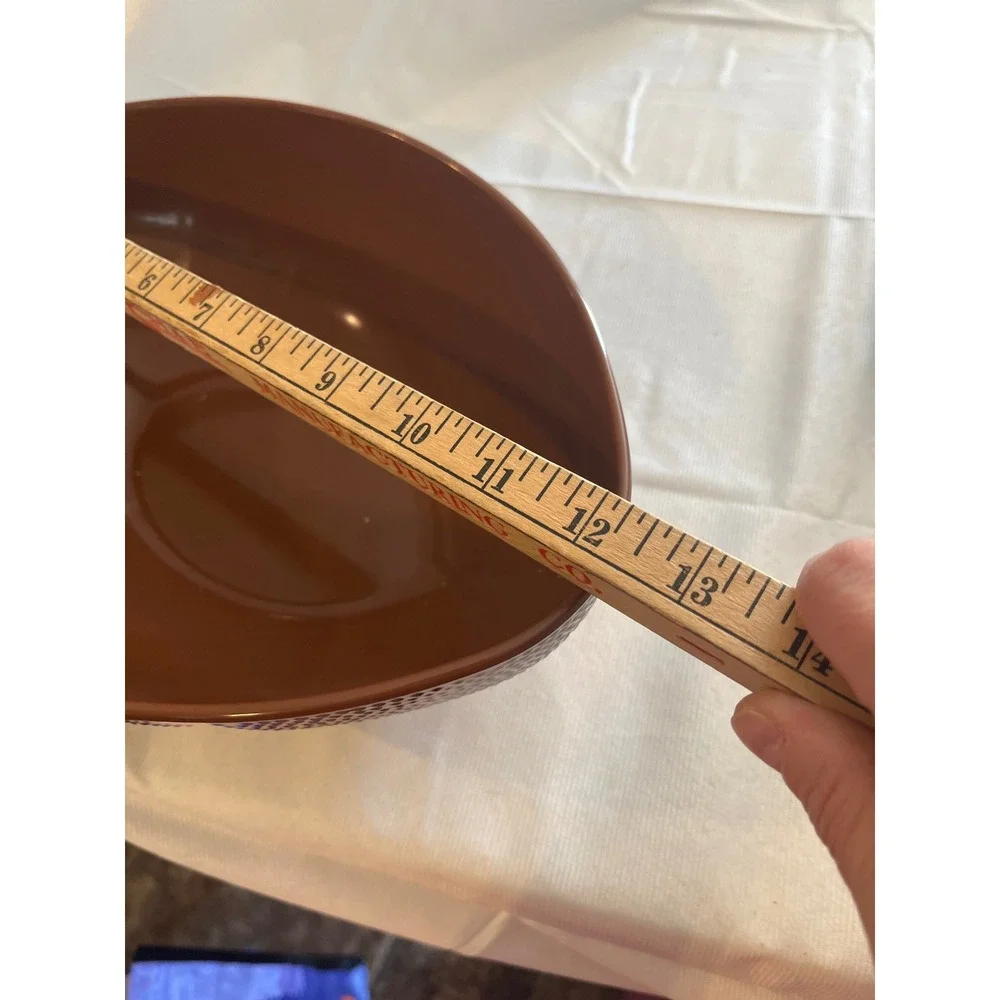 Football Shaped Melamine Serving Bowl Game Day‎ Super Bowl Tailgate Snack Dish
